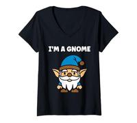 Mujer Gnomes funny Dwarf quote simple i'm a gnome Camiseta Cuello V