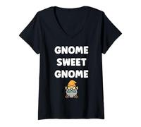Mujer Gnomes funny Dwarf quote simple sweet gnome Camiseta Cuello V