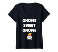 Mujer Gnomes funny Dwarf quote simple sweet gnome Camiseta Cuello V
