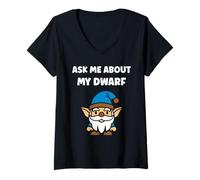 Mujer Gnomes funny gnome quote ask me about my dwarf Camiseta Cuello V