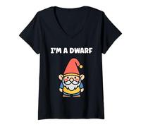 Mujer Gnomes minimalist gnome funny quote simple i'm a dwarf Camiseta Cuello V