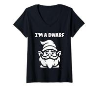 Mujer Gnomes minimalist gnome funny quote simple i'm a dwarf Camiseta Cuello V