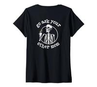 Mujer Go Ask Your Other Mom Humor Mothers break Day Back-printed Camiseta Cuello V