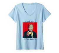 Mujer GO High Vote Lowe PATRIOTAS BRITÁNICOS Reino Unido Orgullo del Reino Unido Camiseta Cuello V