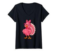 Mujer Gobble Turkey Day Happy Thanksgiving for Toddlers Girls Kids Camiseta Cuello V