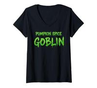 Mujer Goblin DE Especias DE Calabaza Camiseta Cuello V
