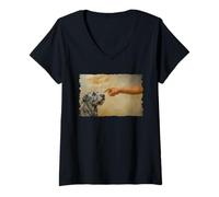 Mujer God Creates Irish Wolfhound Dog Lover Camiseta Cuello V