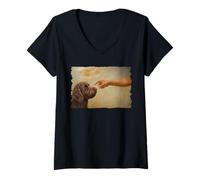 Mujer God Creates Labradoodle Dog Owner Camiseta Cuello V