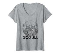 Mujer God Jul 1 Camiseta Cuello V