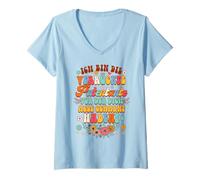 Mujer Godmother German Texto Madrina Bin The Loco Patentante Camiseta Cuello V