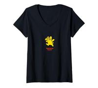 Mujer Godzilla Contraataca Chibi Gidra Camiseta Cuello V
