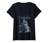 Mujer Godzilla Minus One King of The Monsters Kanji Movie Poster Camiseta Cuello V