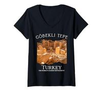Mujer Göbekli Tepe Antiguas ruinas de Anatolia Sitio neolítico Recuerdo Camiseta Cuello V