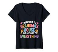 Mujer Going To Grandma’s She Always Says Yes - Camiseta Cuello V