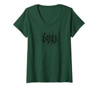 Mujer Gojira Branches Logo Camiseta Cuello V