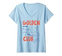 Mujer Golden Mom Club Golden Retriever Dog Owner Mothers Day Camiseta Cuello V
