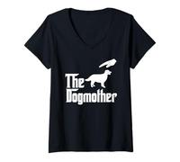 Mujer Golden Retriever Dog Mom The Dogmother Funny Dogs Lovers Camiseta Cuello V