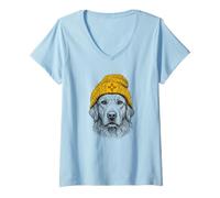 Mujer Golden Retriever New Mexico Camiseta Cuello V