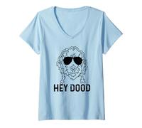 Mujer Goldendoodle Hey Dood Divertido Perro Labradoodle Camiseta Cuello V