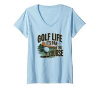 Mujer Golf Life It's Par For The Course Golf Design Camiseta Cuello V