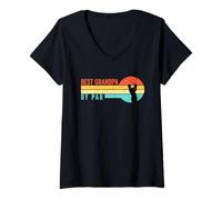 Mujer Golf Lovers Best Grandpa de Par Golfers Golf, Divertido Golf para Hombre Camiseta Cuello V