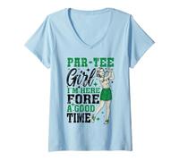 Mujer Golf Player Par tee Girl Fore Good Funny Golfer Golfing Meme Camiseta Cuello V