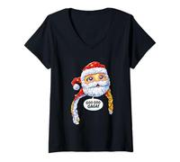 Mujer Goo Goo Gaga Papá Noel Camiseta Cuello V