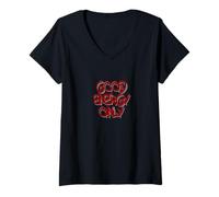 Mujer Good Energy Only Positive Mindset Quote Design Camiseta Cuello V