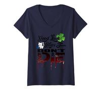 Mujer Good Luck Have Fun Don't Die, Diseño Gamer Divertido Camiseta Cuello V