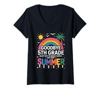 Mujer Goodbye 5th Grade On My Way To Middle School But First Camiseta Cuello V