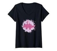 Mujer Gordo Dragón Fantasía Animal Lindo Camiseta Cuello V