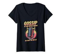 Mujer Gossip Is The Devils Radio Así que no seas Dj Camiseta Cuello V