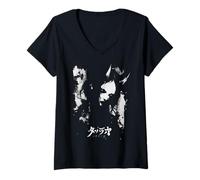 Mujer Goth Grunge Demon Anime Chica Waifu Horror Alt Estética Camiseta Cuello V