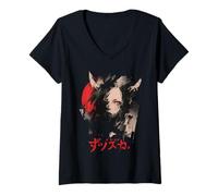 Mujer Goth Grunge Demon Anime Chica Waifu Horror Alt Estética Camiseta Cuello V