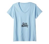Mujer Goth Mommy Pastel Groovy Estética Camiseta Cuello V