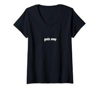 Mujer Goth simp eboy Dark Mysterious Gamer Goth Boy Girl simping Camiseta Cuello V