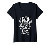 Mujer Gott Hat Mich Dich enviado - para Todos los Amantes Camiseta Cuello V