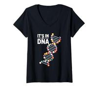 Mujer Gracioso Está En Mi ADN Diciendo Billar Billar Camiseta Cuello V