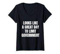 Mujer Gracioso Libertario Libertad Libertad Capitalismo Amante Político Camiseta Cuello V