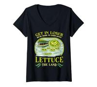 Mujer Gracioso, ¡Venga, Perdedor! Vamos a Aprender. Lechuga. Camiseta Cuello V
