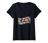 Mujer Graduación de Trabajador Social Defensor de MSW Apoyo Empoderamiento Camiseta Cuello V