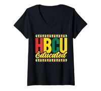 Mujer Graduado HBCU Graduado HBCU Históricamente Negro Camiseta Cuello V
