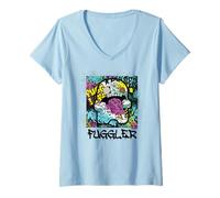 Mujer Graffiti de Fuggler Fugg Life Camiseta Cuello V