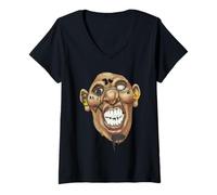 Mujer Graffiti Hip Hop Old School Graffiti Spraypaint Punta Graffiti Camiseta Cuello V