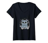 Mujer Graffiti Wall Art British Shorthair Sunglasses Camiseta Cuello V