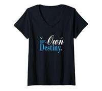 Mujer Gráfico Azul de Blue Destiny's Architect Camiseta Cuello V