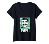 Mujer Gráfico de Arte Divertido Divertido de papá papá papá de los años 50 Camiseta Cuello V