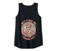 Mujer Gráfico de Best Flock-ing Grandma Ever, Flamenco Divertido Camiseta sin Mangas