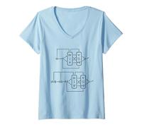 Mujer Gráfico de fórmulas de progresión de acordes de teoría de la música clásica del Camiseta Cuello V