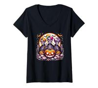 Mujer Gráfico de Halloween K-Pop Skeletons Girls Camiseta Cuello V